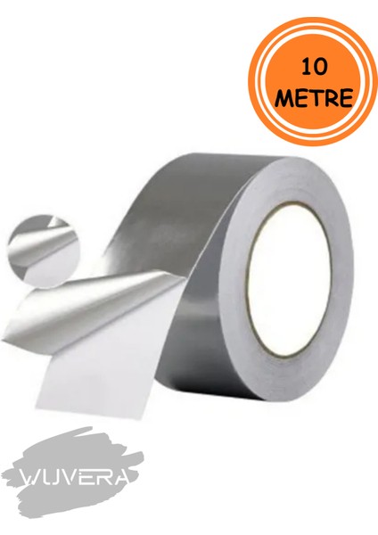 10 Metre Alüminyum Bant – Yüksek Isıya Dayanıklı, Yanmaz Folyo Bant