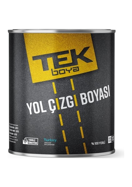 Tek Yol Çizgi Boyası Gln 1,75L=3KG Sarı Renk