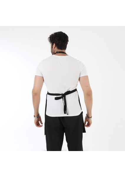 Boyun Ayarlı Şef Garson Kafe Aşçı Barista Siyah Önlük Mutfak Önlüğü Masterchef Cafe Apron Restaurant Önlüğü