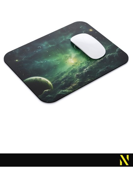 Uzay ve Galaksi Temalı Renkli Ergonomik Mouse Pad - 23 cm x 19 cm - Kaydırmaz Taban Ev ve Ofis Kullanımı Için Ideal Fare Altlığı Mousepad modelleri