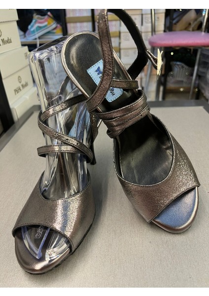 Anrasit Kelebek Model 8,5 cm 13PONT Tango, Dans ve Salon Ayakkabısı