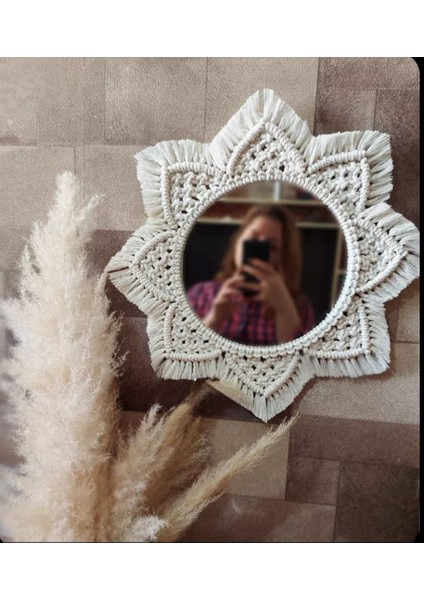 handmade Bohem Makrome Ayna modelleri