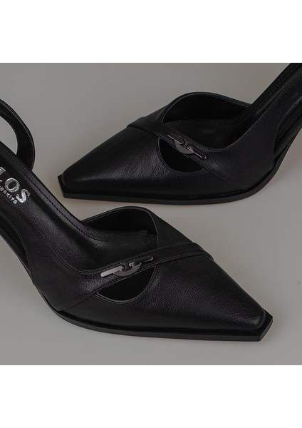 Siyah Suni Deri Kadın Düz Klasik Ayakkabı indirimleri