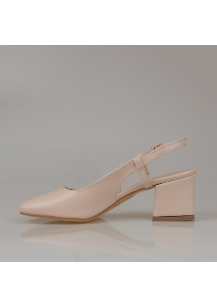Krem Mat Topuklu Kadın Klasik Ayakkabı fırsatları