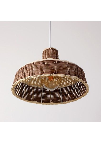 Mylamp Merve Krem & Kahverengi 34X 22 cm Rattan Sarkıt Lamba modelleri