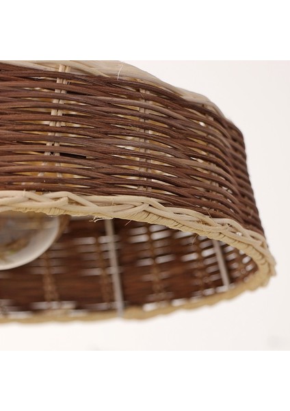 Mylamp Merve Krem & Kahverengi 34X 22 cm Rattan Sarkıt Lamba fırsatları