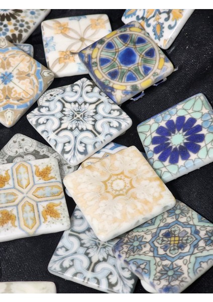 Cam Mozaik (500 gr 35 Adet Taş) Karışık Desen 1taş 4*4 cm