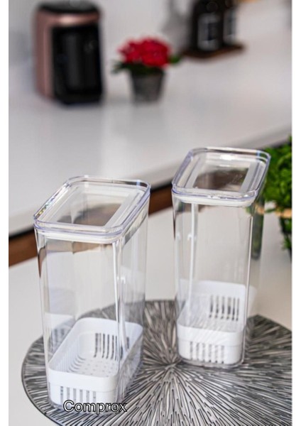 Dikdörtgen Yeşillik Saklama Kabı (2 Adet )- Maydonoz,dereotu,tere Roka Yeşillik Sebze Kabı fiyatları