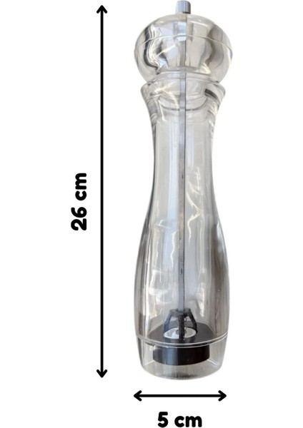 Akrilik Baharat Öğütücüsü Büyük Boy 26 cm 2 Adet Tuz Karabiber Değirmeni Öğütücü modelleri