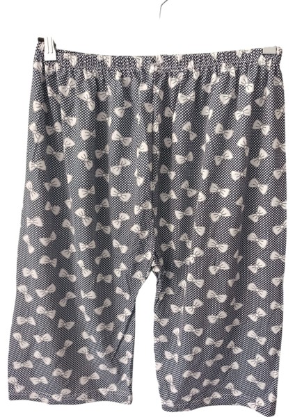 Büyük Beden Esnek Kapri Desenli Şort