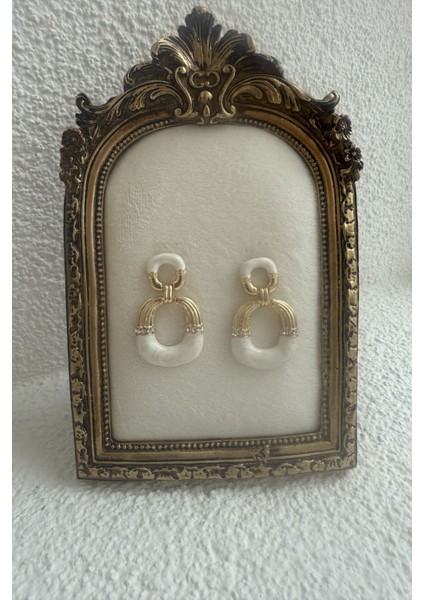 Vintage Taş Detaylı Küpe Yeşil fiyatları