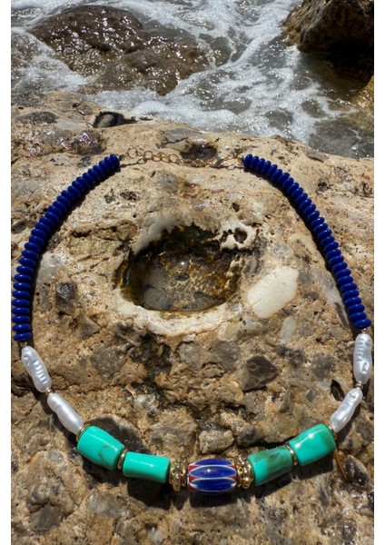 Çok Renkli Kolye Krem/kırmızı