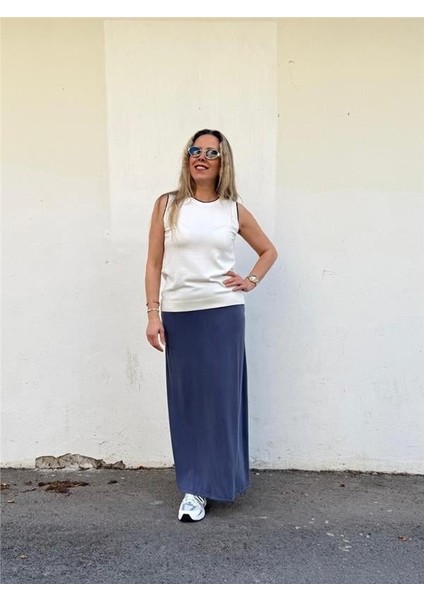 Süet Dokulu Kloş Etek