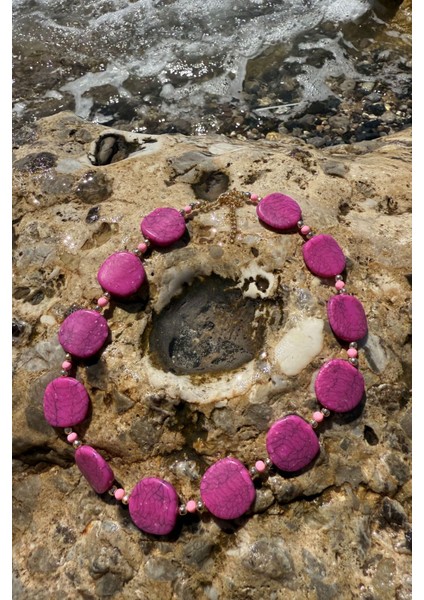 Boncuklu Kolye Pembe fırsatları