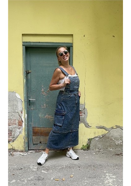 Çıtçıtları Çıkarılabilir Denim Salopet fiyatları