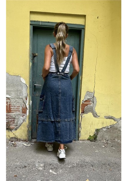 Çıtçıtları Çıkarılabilir Denim Salopet indirimleri