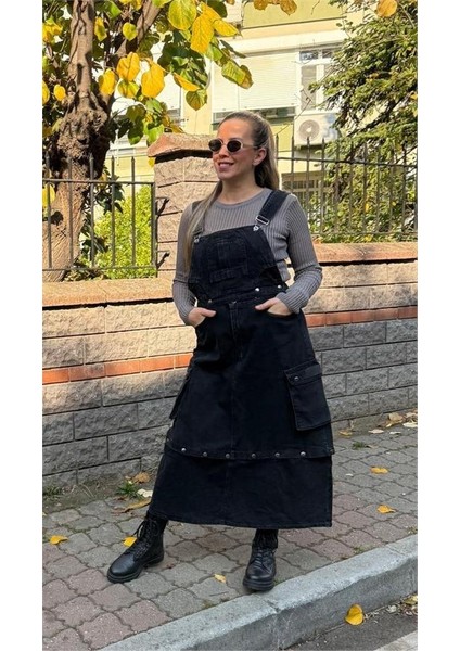 Çıtçıtları Çıkarılabilir Denim Salopet fiyatları