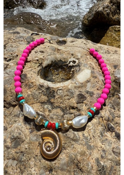 Incili Salyangoz Kolye Mavi fiyatları