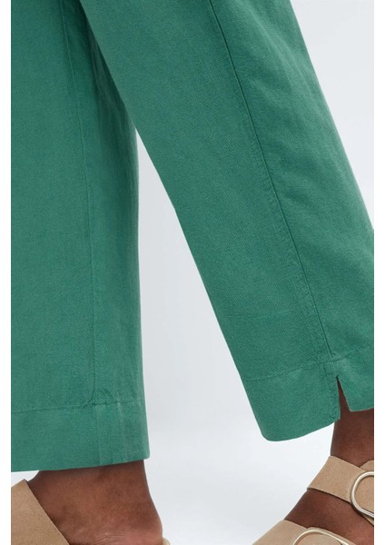 Keten Slim Fit Pantolon