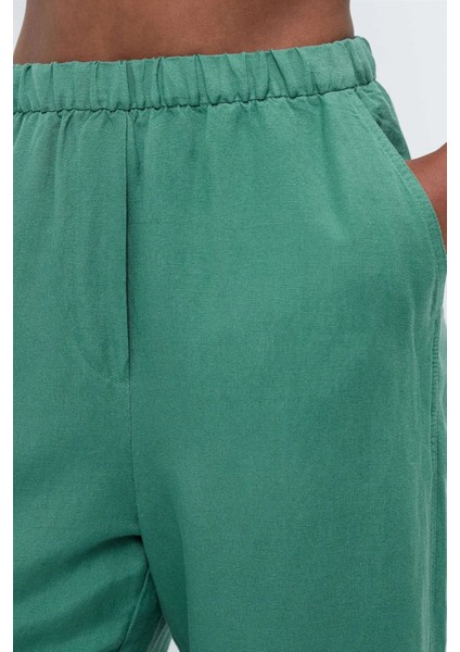 Keten Slim Fit Pantolon