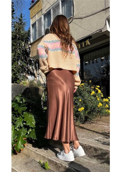 Bisiklet Yaka Baklava Desenl Kısa Kazak modelleri