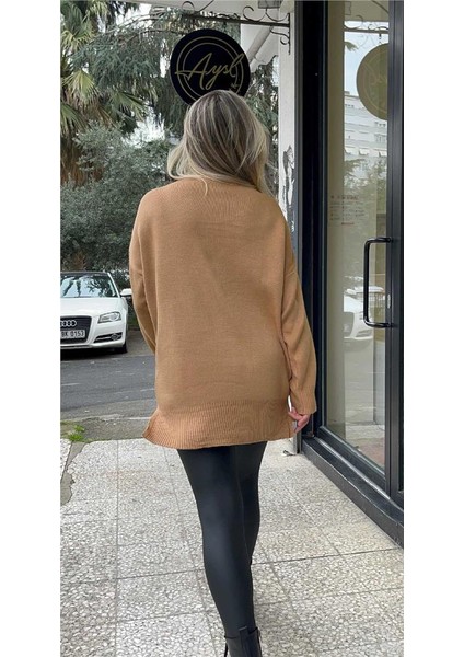 Bisiklet Yaka Uzun Kazak fırsatları