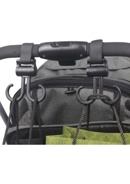 2li Bebek Arabasına Uyumlu Cırtlı Eşya Taşıma Aparatı 360 Derece Dönebilen Plastik Kanca fiyatları