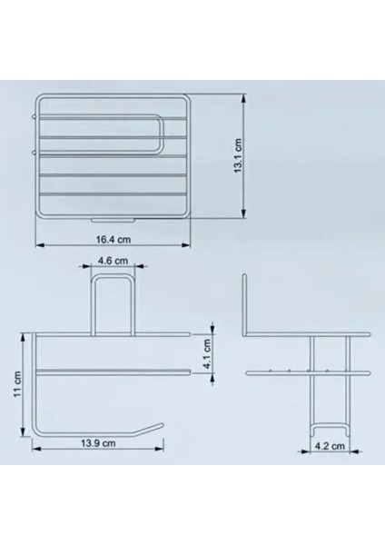 Kendiliğinden Yapışkanlı Tuvalet Kağıdı Tutacağı ve Yedek Raf - Siyah Modern Metal Tasarım fırsatları