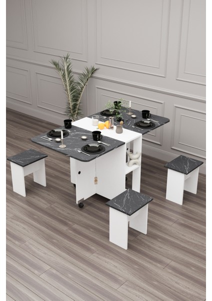 Mutfak Masası Yemek Masası 4 Tabureli Çok Amaçlı Mutfak Masası modelleri