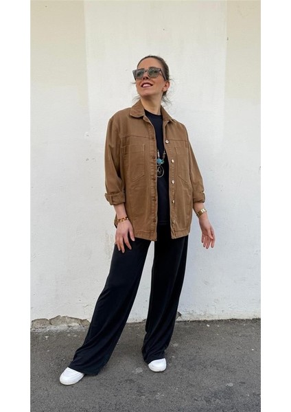 Camel Büyük Cepli Kot Ceket