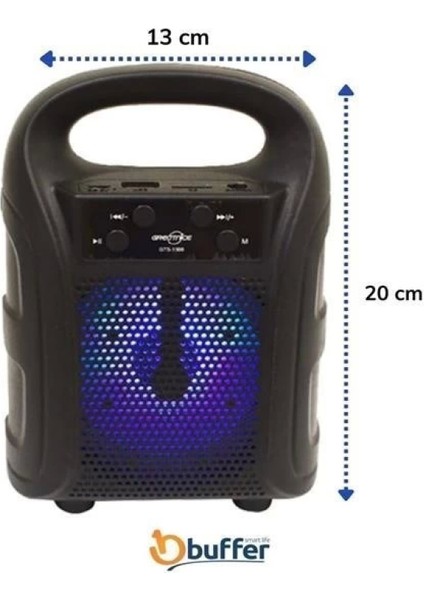 Tutmalı Mini Hoparlör Işıklı Taşınabilir Bluetooth Wireless Radyolu Sd Kart ve USB Girişli Hoparlör fırsatları