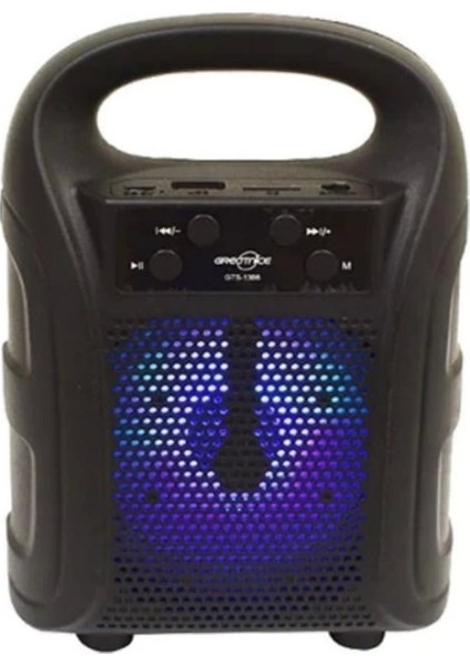 Tutmalı Mini Hoparlör Işıklı Taşınabilir Bluetooth Wireless Radyolu Sd Kart ve USB Girişli Hoparlör indirimleri