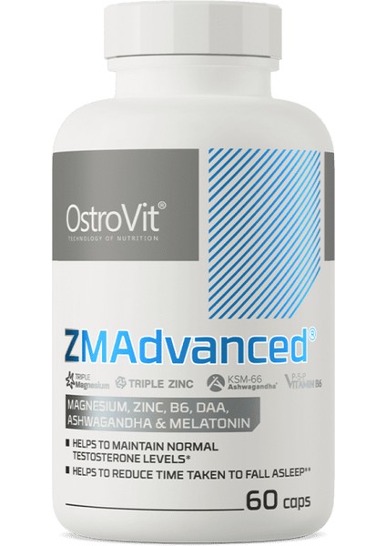 Zmadvanced Test Booster (Daa Aspartic Acid+Zinc+Magnesium) 60 Caps