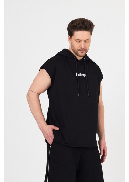 Erkek Sıfır Kol Kapüşonlu T-Shirt Oversize fiyatları
