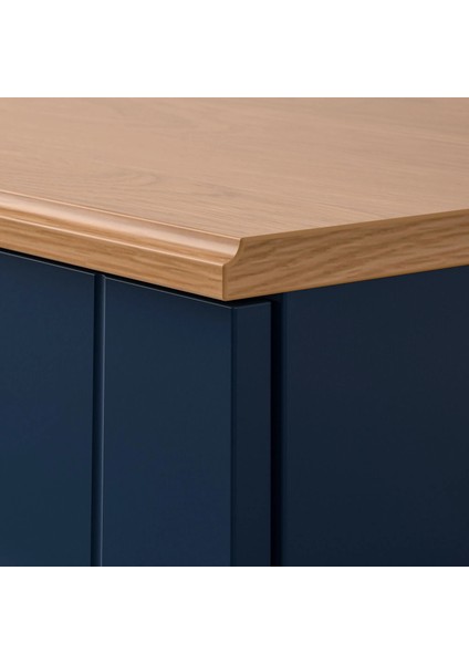 Skruvby Büfe 70 x 90 cm Mavi Siyah 2 Kapaklı Raflı Dolap fiyatları