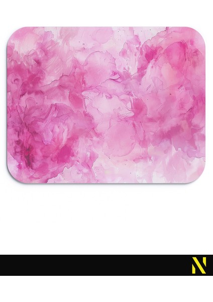 Pembe Renkli Desenli Ergonomik Mouse Pad - 23 cm x 19 cm - Kaydırmaz Taban Ev ve Ofis Kullanımı Için Ideal Fare Altlığı Mousepad