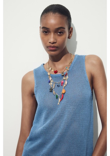 Çoklu Charmlı Kolye