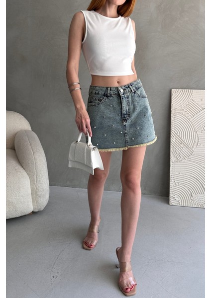 Sırtı Kemer Detaylı Kaşkorse Crop Bluz fiyatları