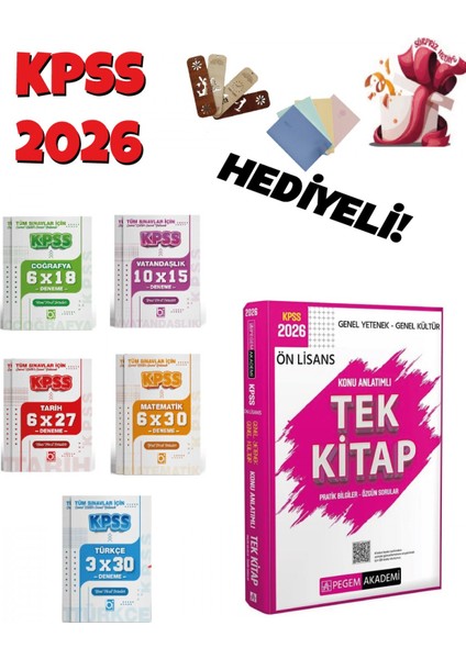 2026 Kpss Gygk Ön Lisans Konu Anlatımlı Tek Kitap ve Deneme Seti