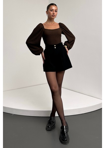 Kare Yaka Balon Kol Bluz fiyatları