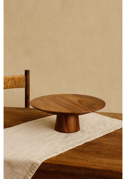 Doğal Akasya Pasta ve Sunum Standı – 33X33X12.7 cm fiyatları