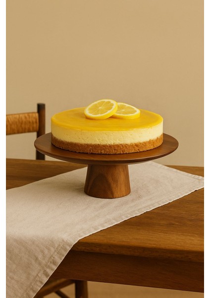 Doğal Akasya Pasta ve Sunum Standı – 33X33X12.7 cm modelleri