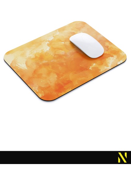 Turuncu Renkli Desenli Ergonomik Mouse Pad - 23 cm x 19 cm - Kaydırmaz Taban Ev ve Ofis Kullanımı Için Ideal Fare Altlığı Mousepad modelleri