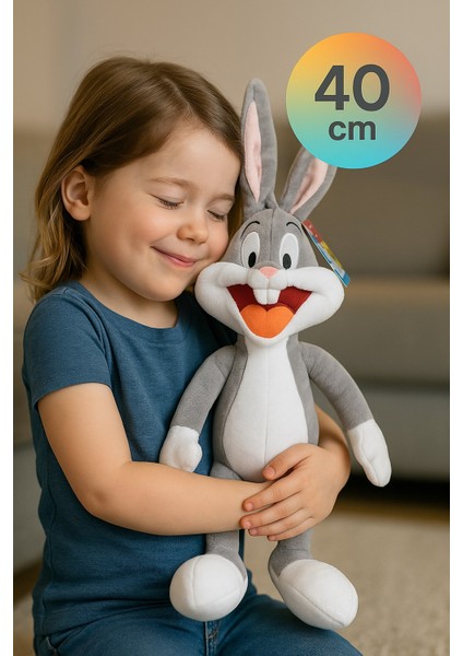 Looney Tunes Çizgi Film Karakteri Bugs Bunny Lisanslı Peluş Oyuncak - 40 cm