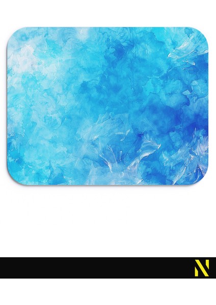 Mavi Renkli Desenli Ergonomik Mouse Pad - 23 cm x 19 cm - Kaydırmaz Taban Ev ve Ofis Kullanımı Için Ideal Fare Altlığı Mousepad