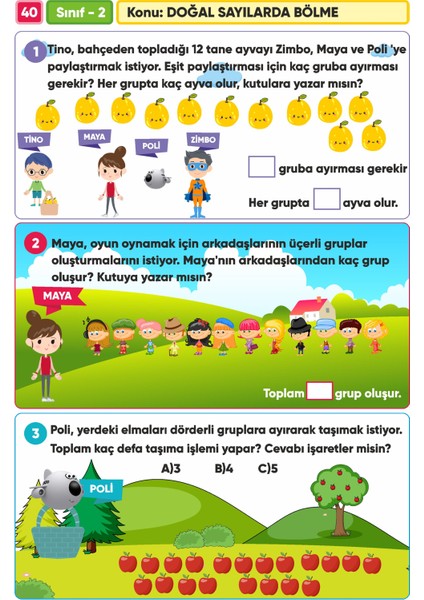 2.sınıf Canlanan Matematik Soru Bankası – Dört Işlem Problemleri - Resimli Ingilizce - Türkçe Sözlük | Okunuşlu fırsatları
