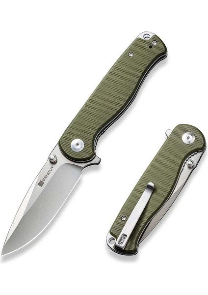 Errant Flipper & Thumb Stud Knife Od Green G10 Handle Çakı fiyatları