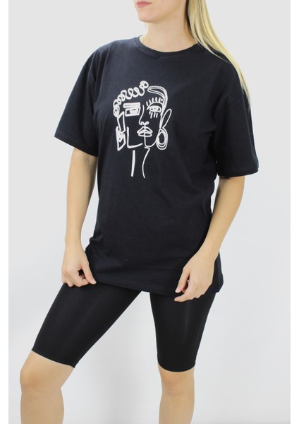 Yüz Baskılı Tişört Siyah - 144.075 modelleri