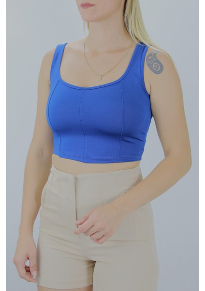 Micro Parçalı Crop Indigo - LKS2022.25 fiyatları