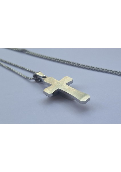 Altın & Gümüş Renk Seçenekli Grek Desen Paslanmaz Çelik Haç Kolye modelleri